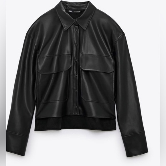 Zara Leather Shirt - Picture 4 of 4